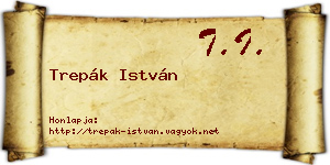 Trepák István névjegykártya